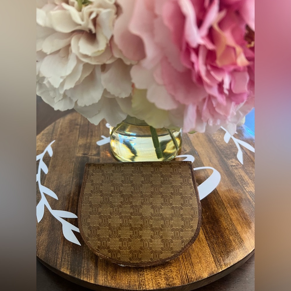 Celine Vintage Macadam Triomphe Logo Folding Wallet - Picture 2 of 11